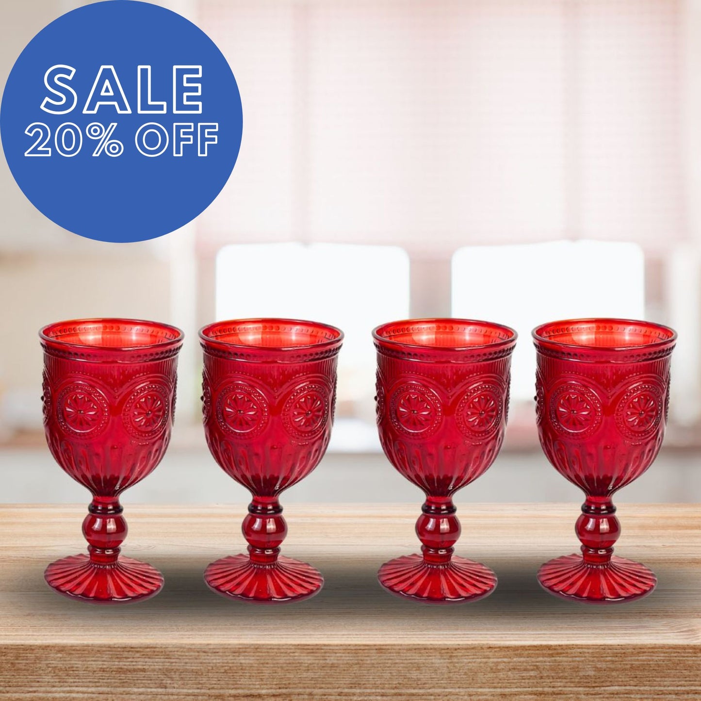 Set de 4 Copas Perle Roja