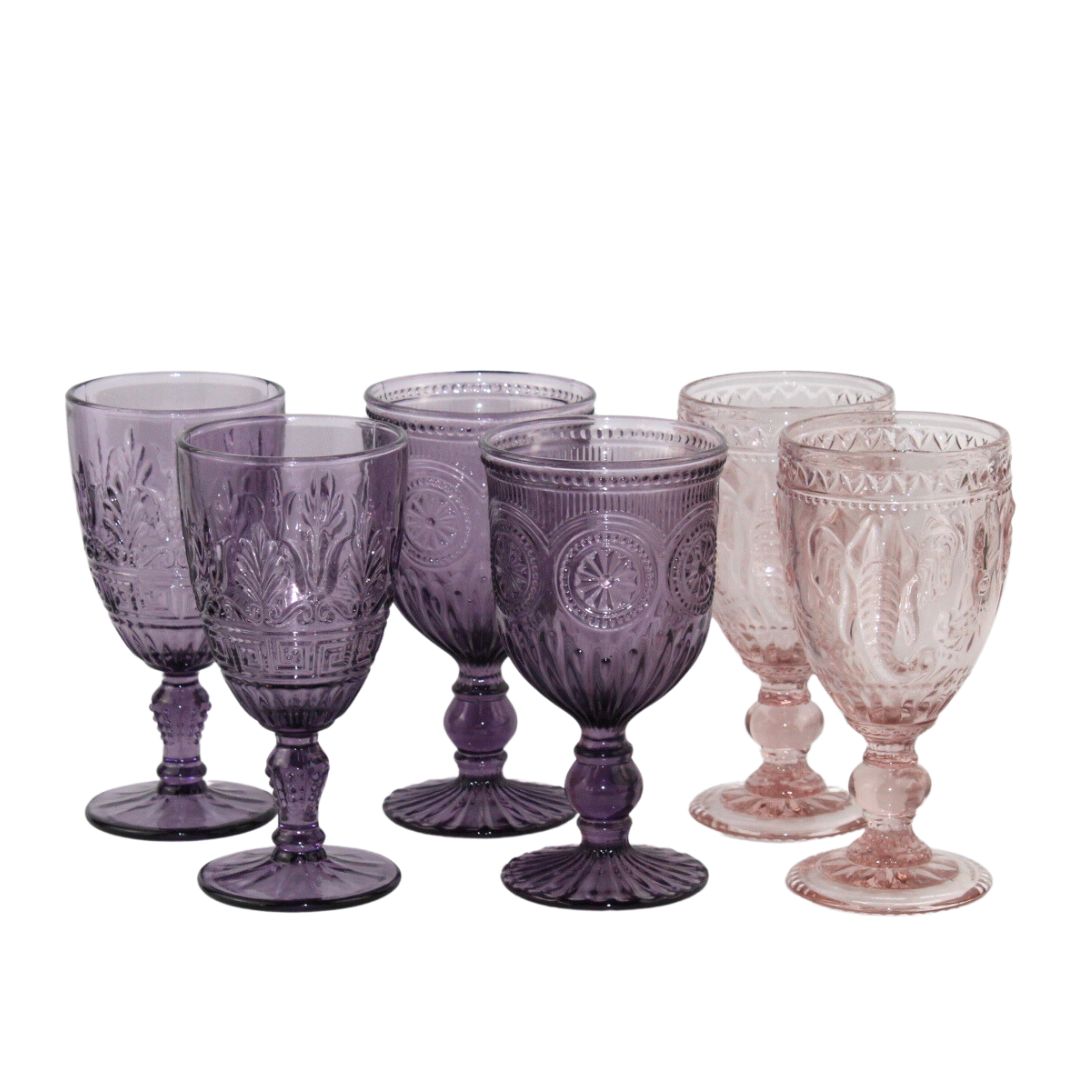 Set 6 Copas Mix Lavanda