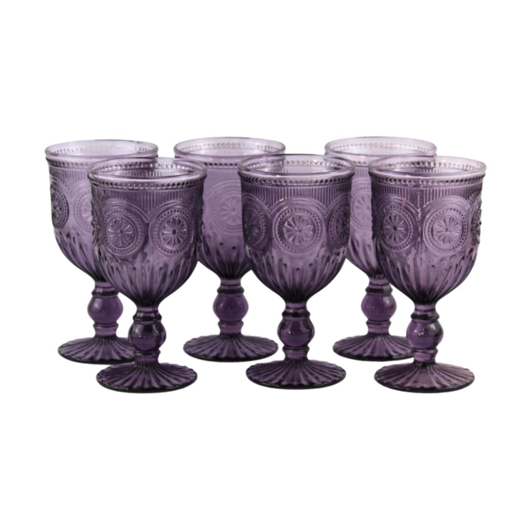Set 6 Copas Perlé Morada