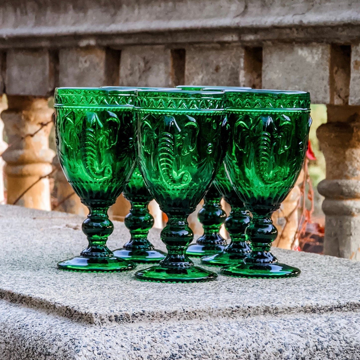 Set 6 Copas Elefante Verde