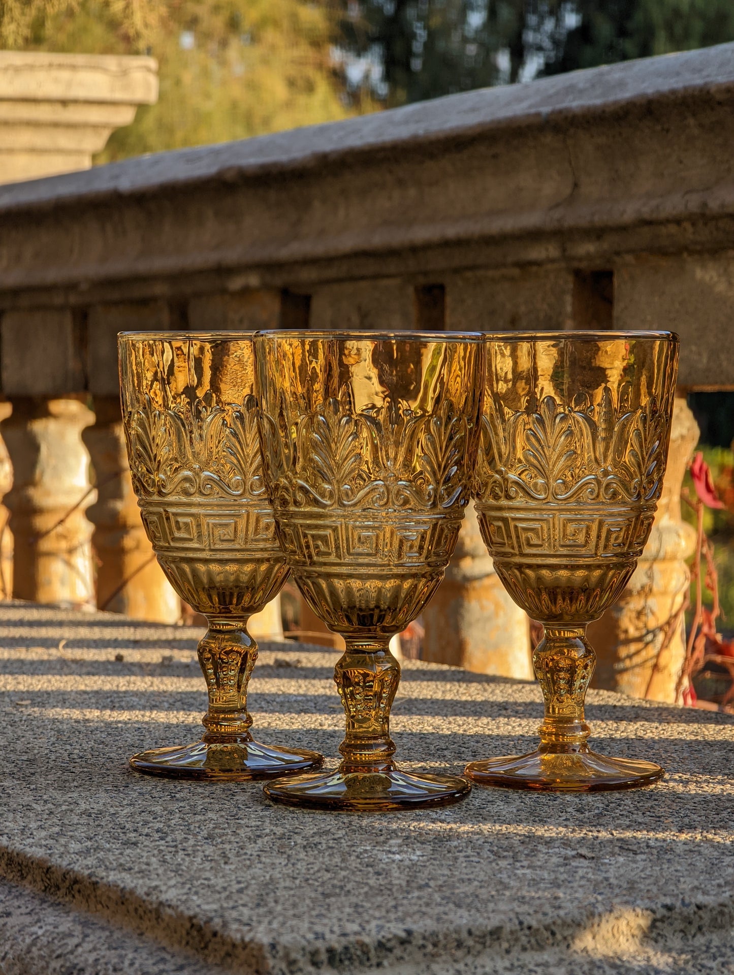 Set 6 copas Greca Ámbar