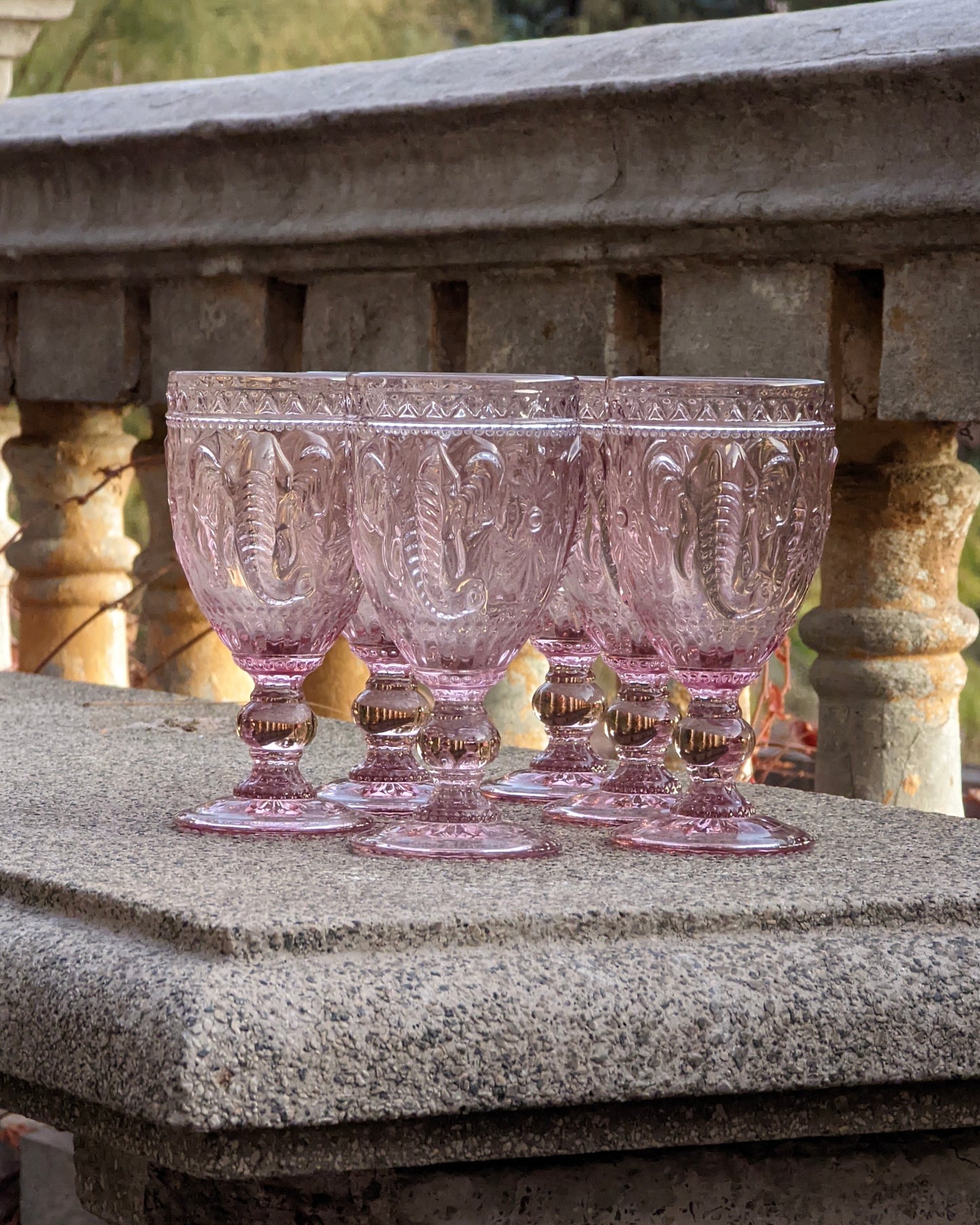 Set 6 Copas Elefante Rosa