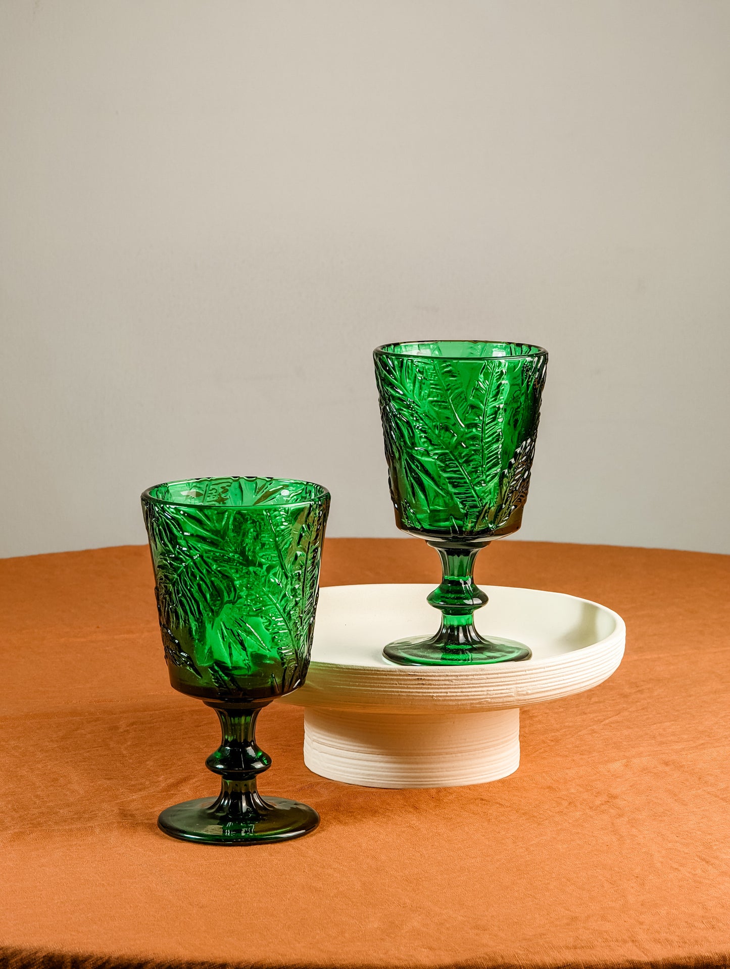 Set 6 Copas Monstera Verde