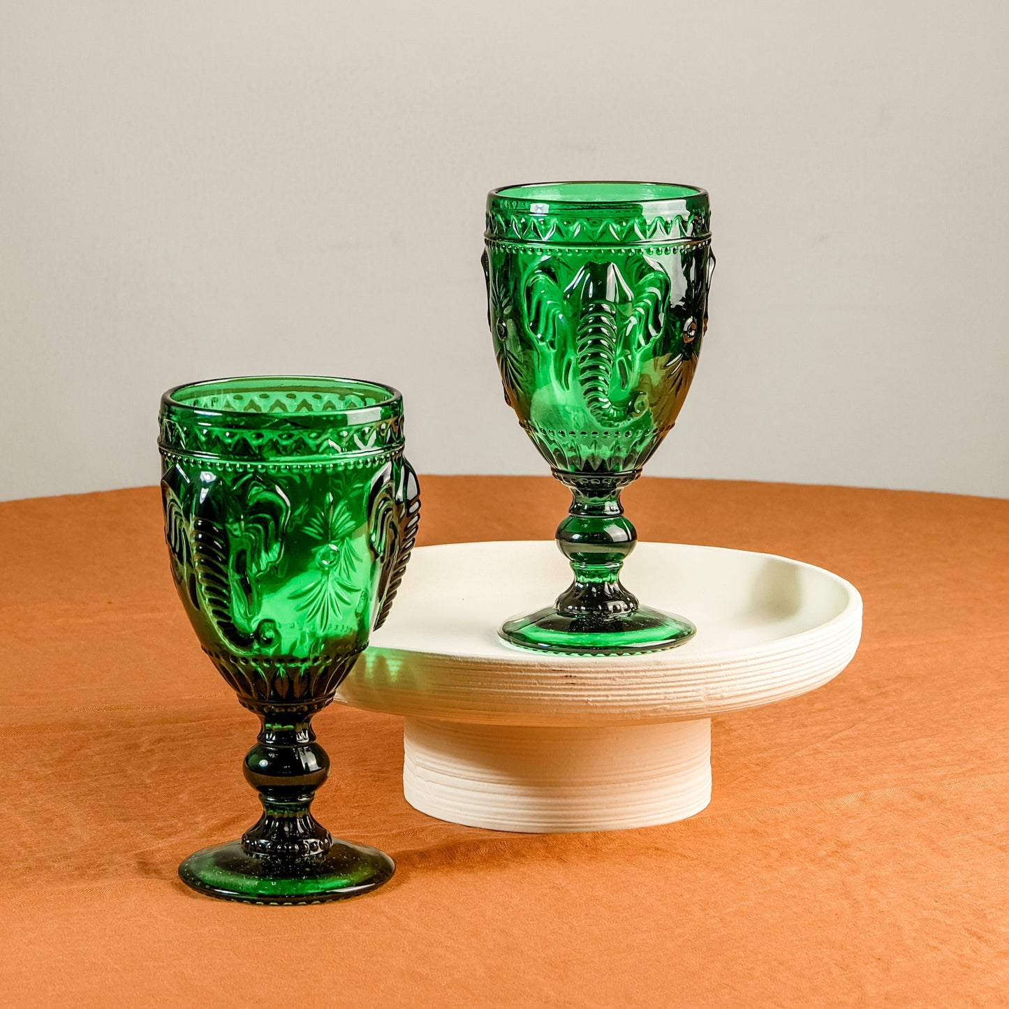 Set 6 Copas Elefante Verde