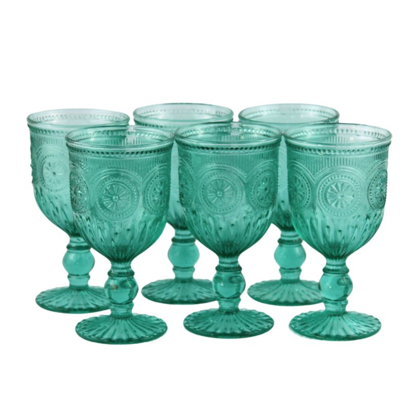 Set 6 Copas Perlé Turquesa