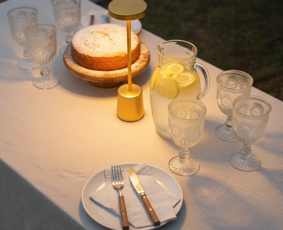 Pack 6 Copas + Lámpara Decorativa