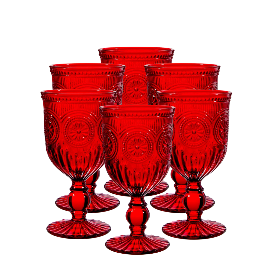Set 6 Copas Perlé Roja