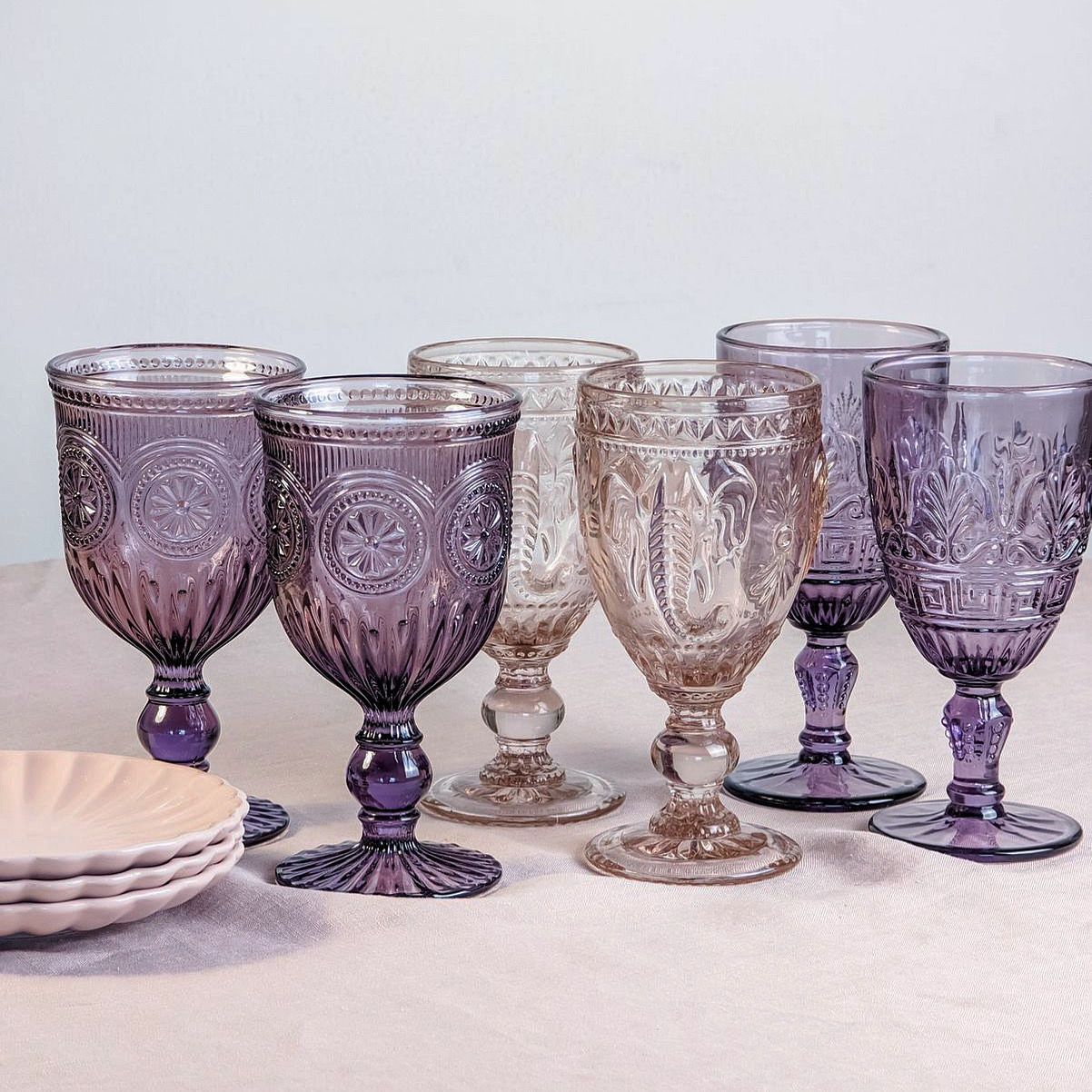Set 6 Copas Mix Lavanda