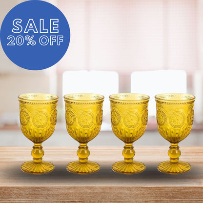 Set de 4 Copas Perle ámbar