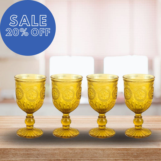 Set de 4 Copas Perle ámbar