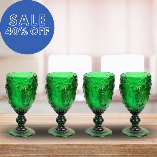 Set de 4 Copas Elefante Verde