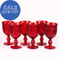 Set 6 Copas Perlé Roja