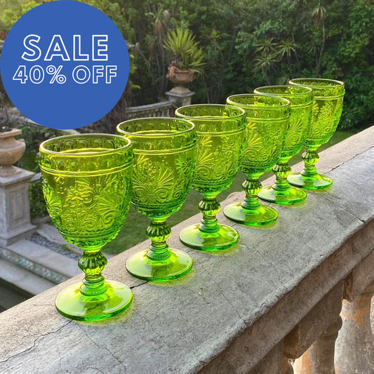 Set 6 Copas Roma Verde