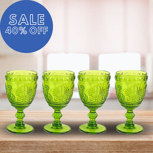 Set de 4 Copas Roma verde