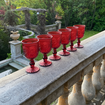 Set 6 Copas Perlé Roja