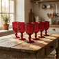 Set 6 Copas Perlé Roja