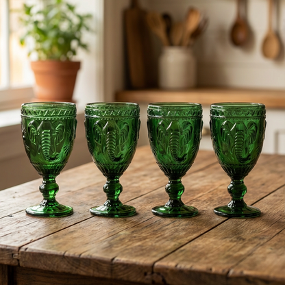 Set de 4 Copas Elefante Verde