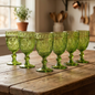 Set 6 Copas Roma Verde