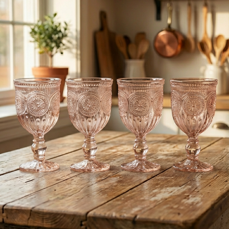 Set de 4 Copas Perle rosa