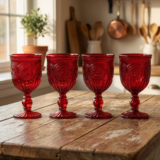 Set de 4 Copas Perle Roja